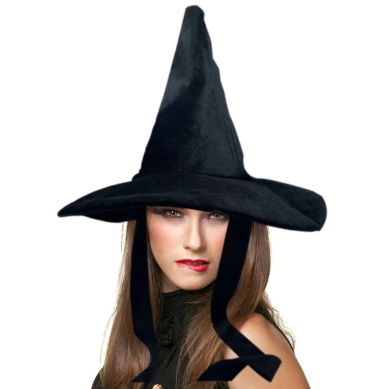 Skin-friendly Cloth Witch Hats Handmade for Halloween DIY Hair Accessories Crafts Halloween Carnivals Party Supplies