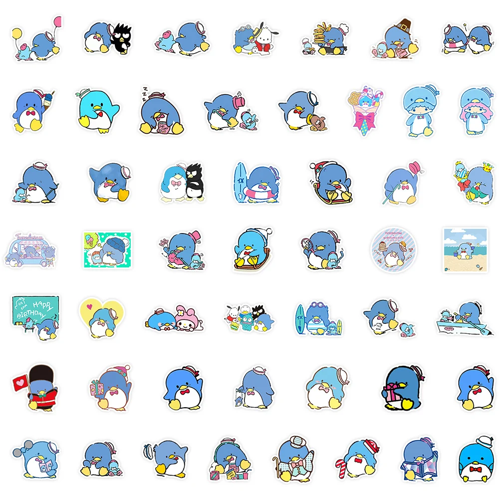 10/30/50pcs Cute TuxedoSam Sanrio Stickers Kawaii Anime Penguin Graffiti Decals Phone Water Bottle Notebook Cartoon Sticker Toys