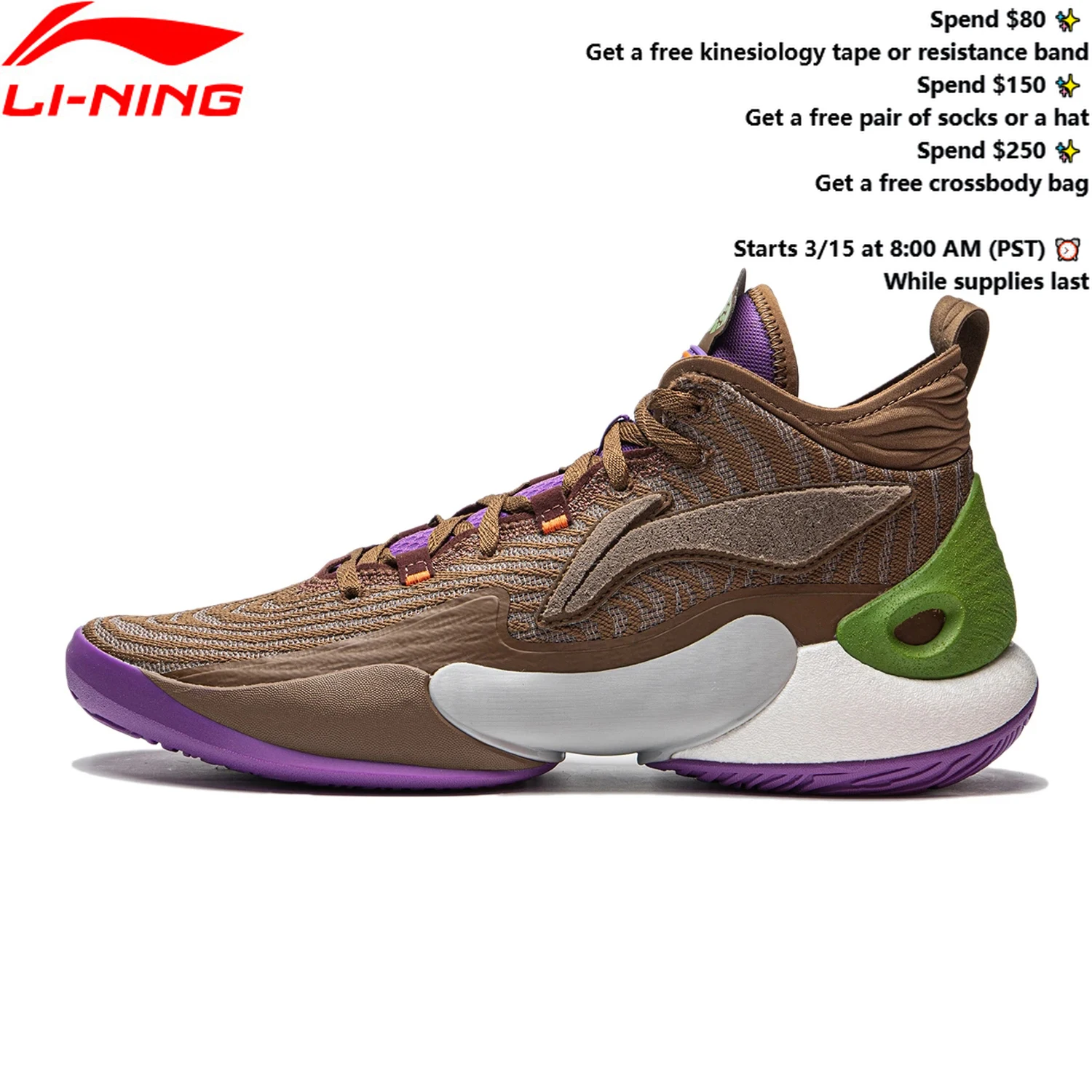 

Li-Ning Men's YUSHUAI XVIII Professional Basketball Shoes BOOM Cushion LiNing Sports Competition Shoes Sneakers ABAU087