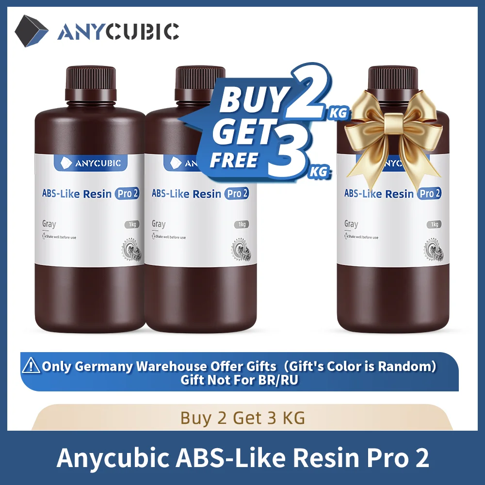 ANYCUBIC ABS-Like Pro 2 3D Printer Resin High Strength and Toughness 405nm UV Quick Curing Resin For LCD SLA 3D Printer