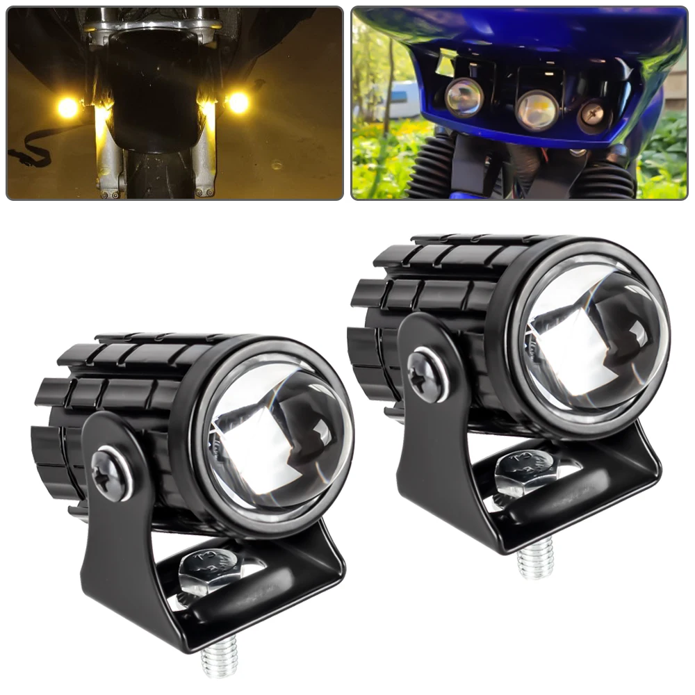 

Pop Car Motorcycle LED HeadLight Dual Color Work Spot Lamp Truck SUV Driving Fog Lamp Headlamp Accessorie 12V 24V 30W Spotlights