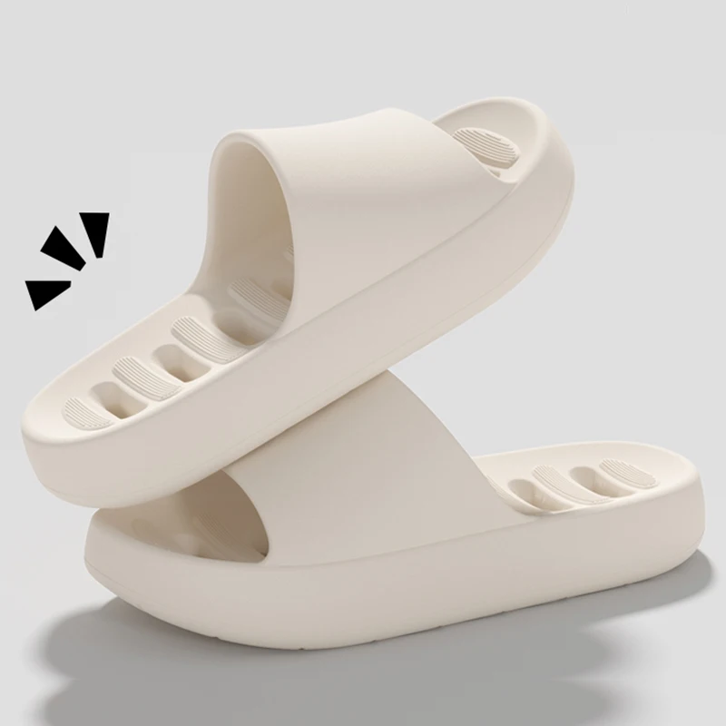 Indoor Water Leakage Bathroom Slippers Women Lightweight Eva Soft Sole Home Slippers Woman Solid Color Non Slip House Slides - view 2