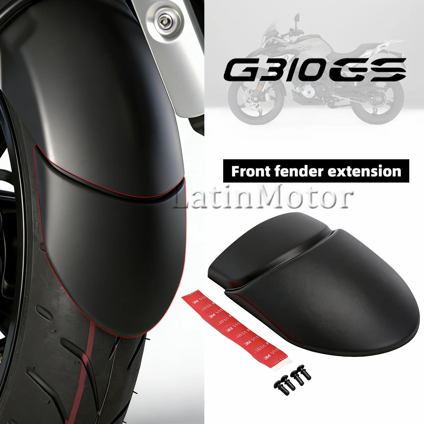 For BMW  G310GS G310 GS 2018-2023 - Motorcycle Accessories Front Fender Extension Mudguard Splash Guard Wheel Hugger Fit