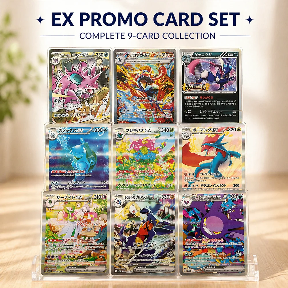 

Коллекционные карты Anime PTCG EX Promo, 9 шт./набор: Blastoise, Venusaur, Gardevoir, голографические, редкие, коллекционные, подарочные.