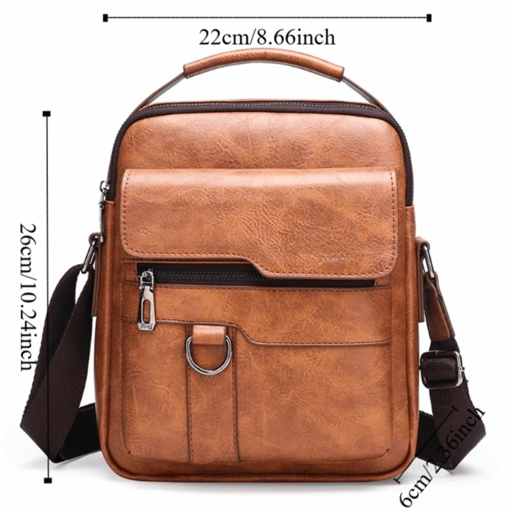 المحمولة بو الجلود الرجال حقيبة كروسبودي سعة كبيرة مقاوم للماء حقيبة ساعي الأعمال حقيبة كتف خمر السفر