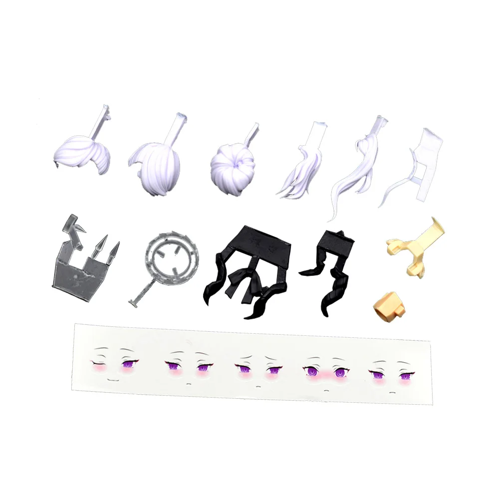 

SH 1/12 RFMU03 Blue Archive Sorasaki Hina Hair Style Eye Sticker Machine Girl Resin GK Modification Accessory Model