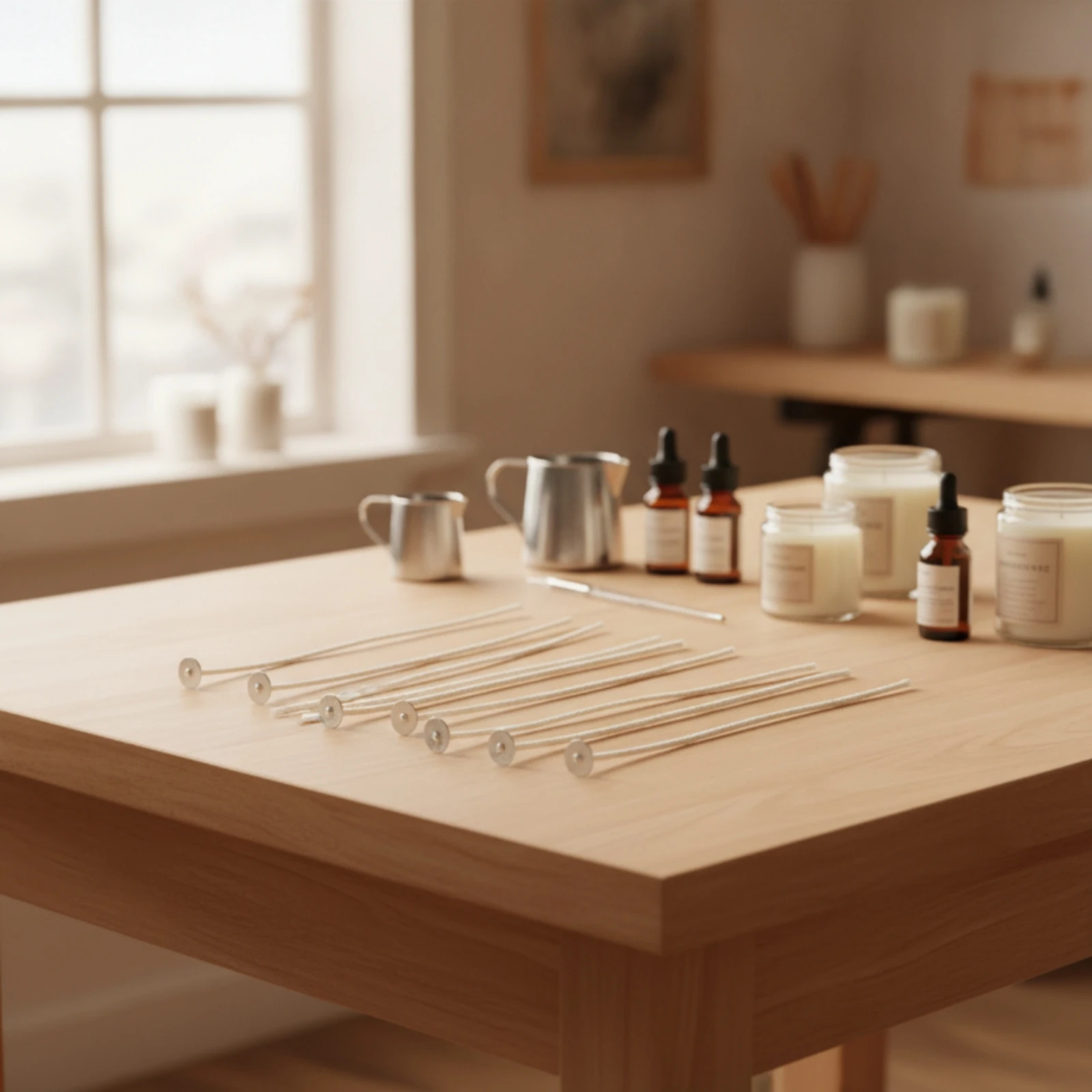 10 Pieces Pre-Waxed Candle Wick Good Oil Absorption DIY Candle Wick Stable Flame Easy To Use for, Home Crafting