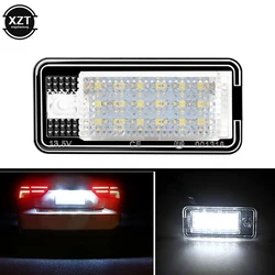 1 Pair License Plate Light 12V For Audi A3 S3 A4 S4 A6 C6 A8 S8 Q7 LED Light Car License Number Plate Light Lamp