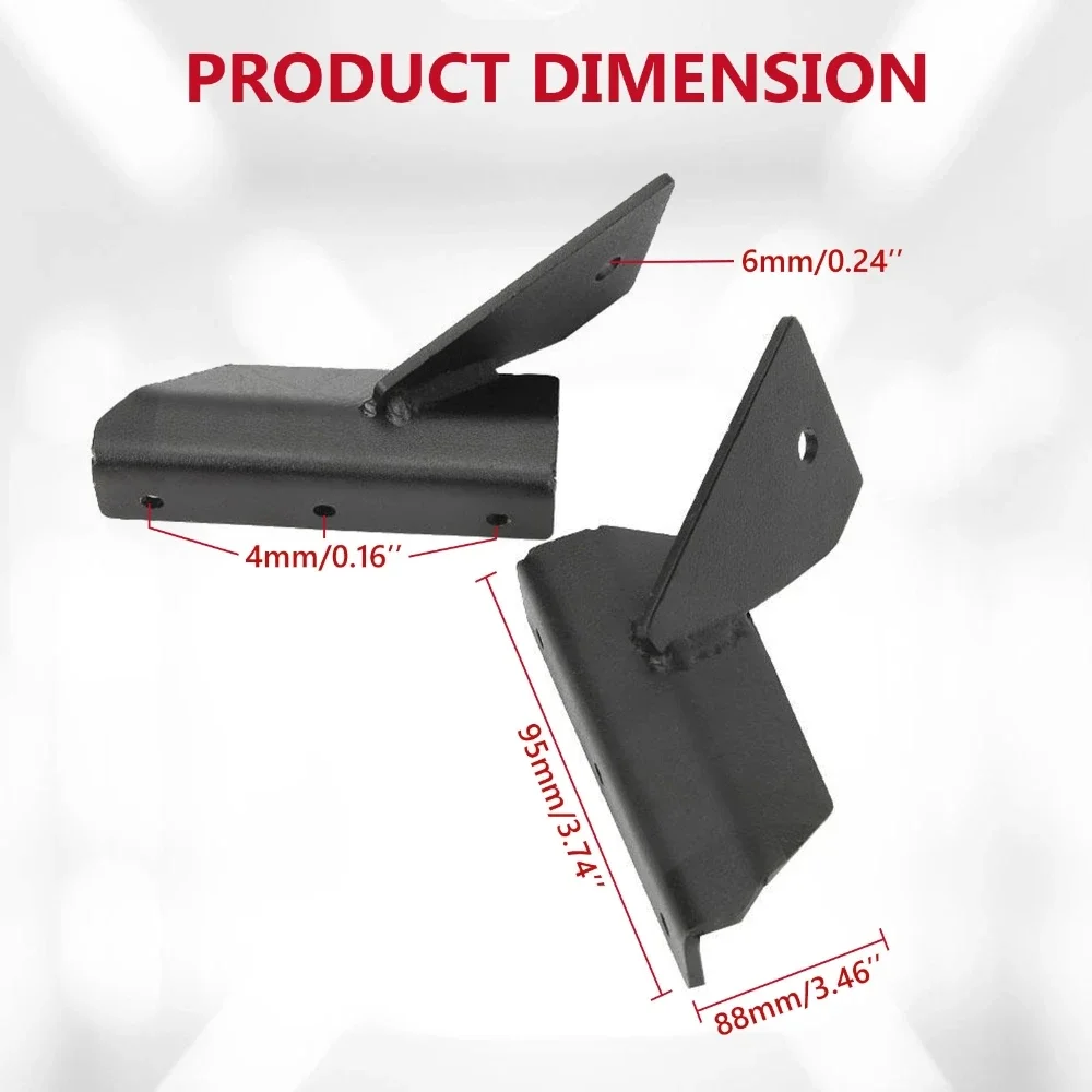 6mm A-Pillar 4 inch LED Work Light Bracket Mounting Holder For Jeep Cherokee XJ 1984-2001 for Jeep Comanche MJ 1986-1992