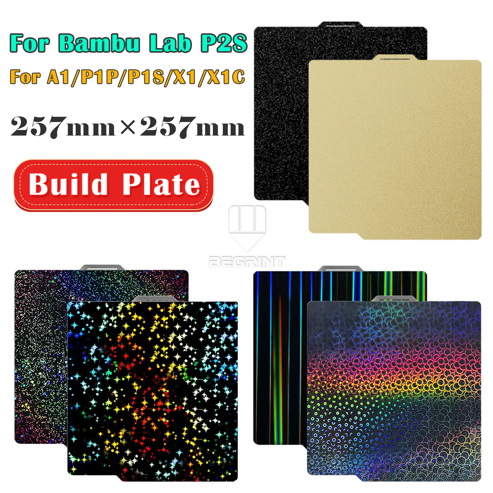 

Newly Launched 3D Printer Bambu Lab P2S Build Plate PEI Textured High Adhesion - New Machine Bambulab P2S