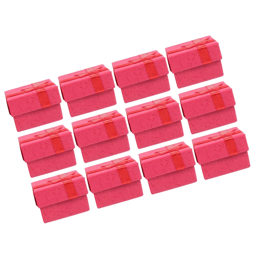 

12Pcs Decorative Jewelry Box Set Stylish Bowknot Finish Scratch Resistant Gift Case for Women Girls Best Friends Lover