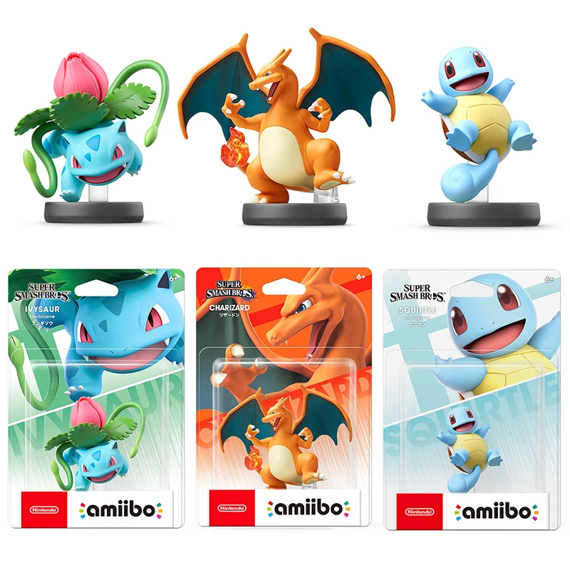 

ARTSWIFT Amiibo - Squirtle Ivysaur Charizad Figure - Super Smash Bros. Original Region Free Asian Version
