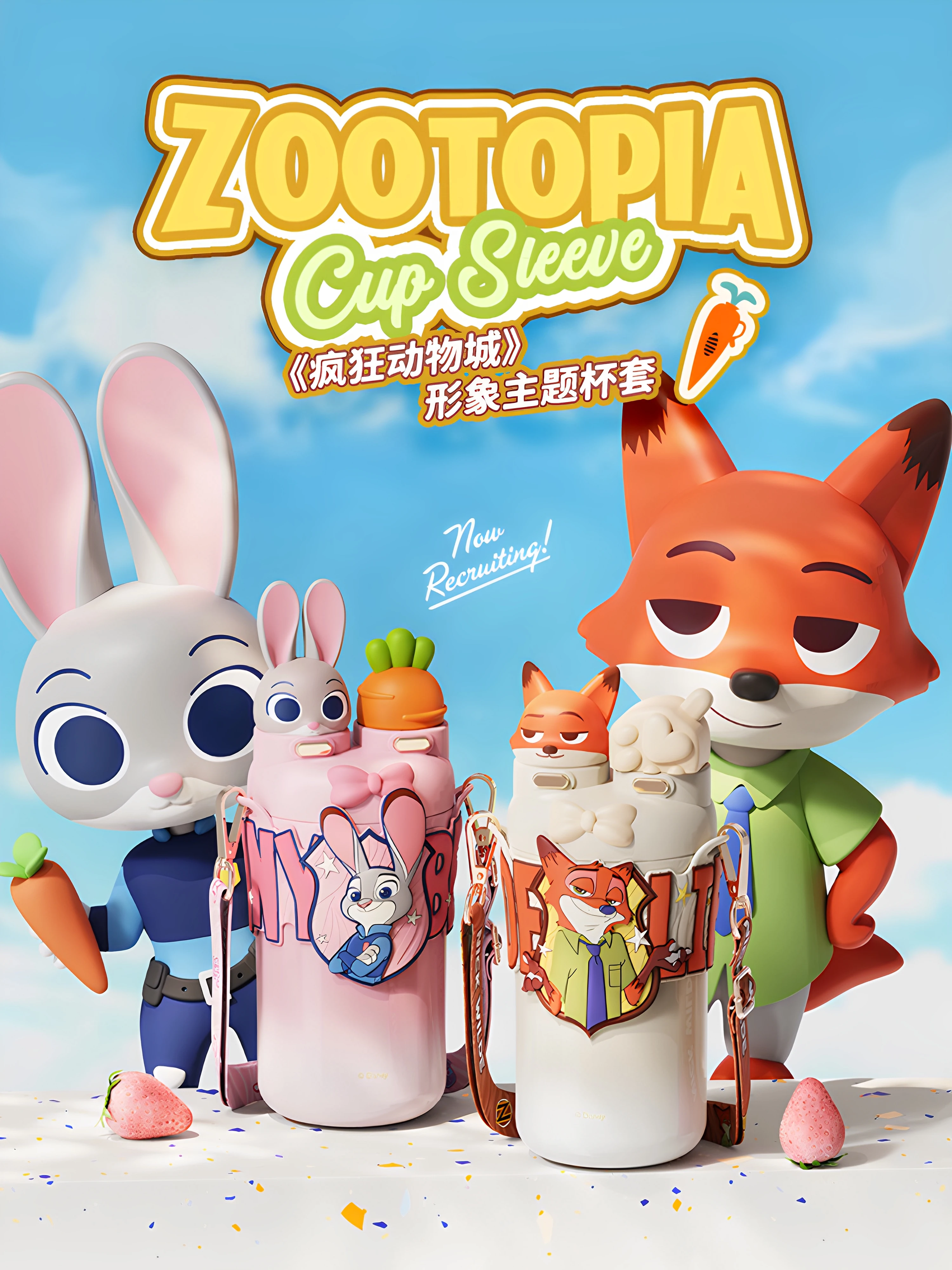 

Стильный стакан Зоотопия Джуди — изолированная соломенная чашка, идеальный подарок для студентов