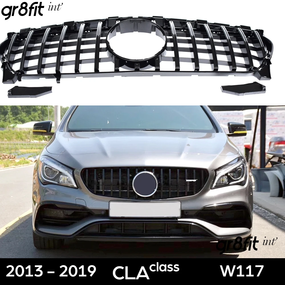 

Передняя решетка panamerica GTR ABS для Mercedes CLA Class W117 X117, съемный тормоз и C117 Coupe 2013 - 2018 CLA250 CLA200