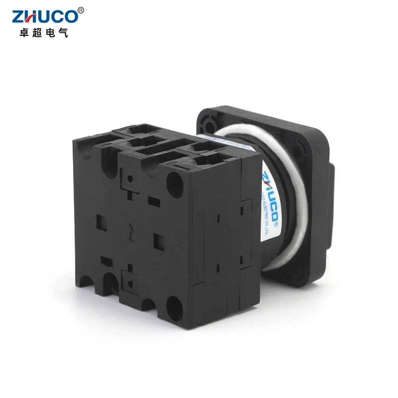 ZHUCO LW42A2-2026/LF301 20A Three Position 1 0 2 Two Section Electric Rotary Panel Mount Selector Control Changeover Cam Switch