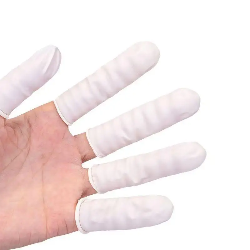 (.) 10/50/100/200/300PCS White Disposable Finger Cots Gloves Dust-proof Anti Slip Multi-purpose Durable Finger