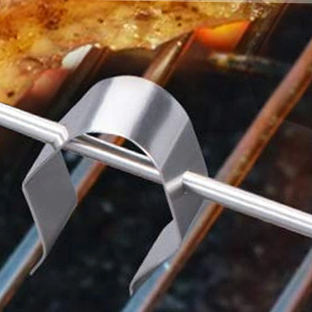 

5Pcs Bbq Thermometer Probe Clip Stainless Steel Holder for Grill Smoker Oven Temperature Measuring Clamp Accessories