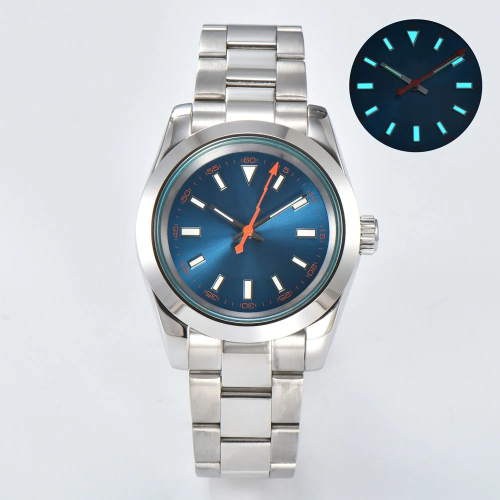 Orologio da uomo di lusso NH35 da 39 mm con quadrante luminoso cassa Air_King in acciaio inossidabile Il movimento automatico NH35 giapponese può essere personalizzato con logo