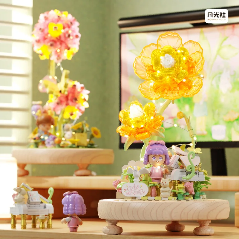 804213 Eternal Flower Elf Figure Building Blocks Crystal Floriculture Assembled Mini Bricks Toy For Kids Gifts With Display Box