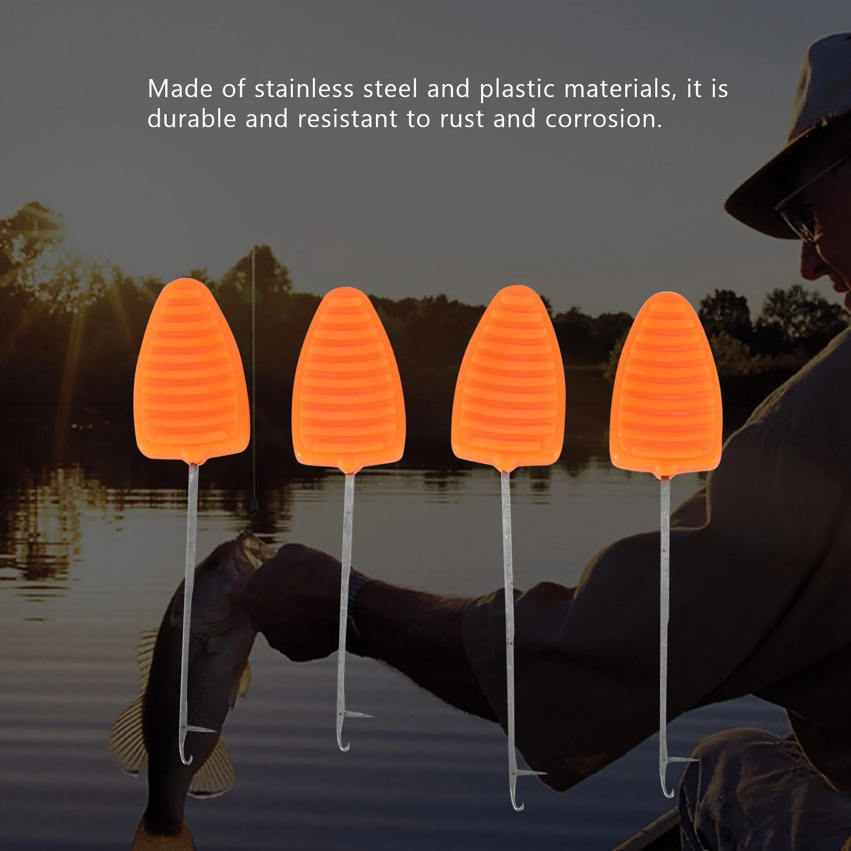 Carpa pesca chumbo núcleo, agulhas de emenda, broca boilie, acessórios para pesca da carpa, 9,5 centímetros, 4pcs