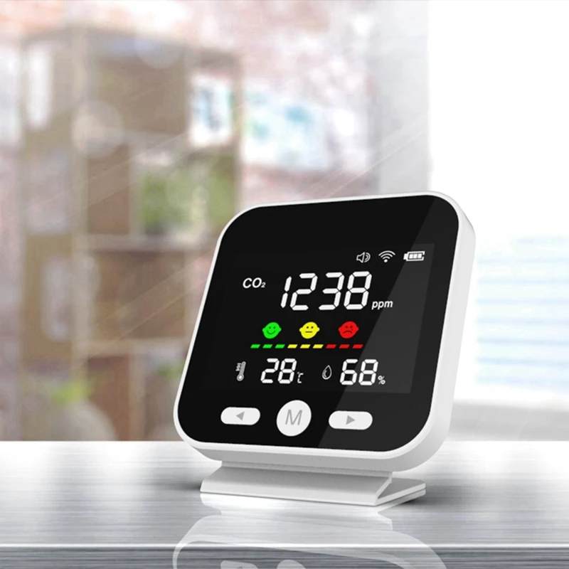 Hot TTKK 3X Mini Air Quality Monitor, Temperature Humidity Monitor, CO2 Meter Digital Carbon Dioxide TVOC HCHO Detector