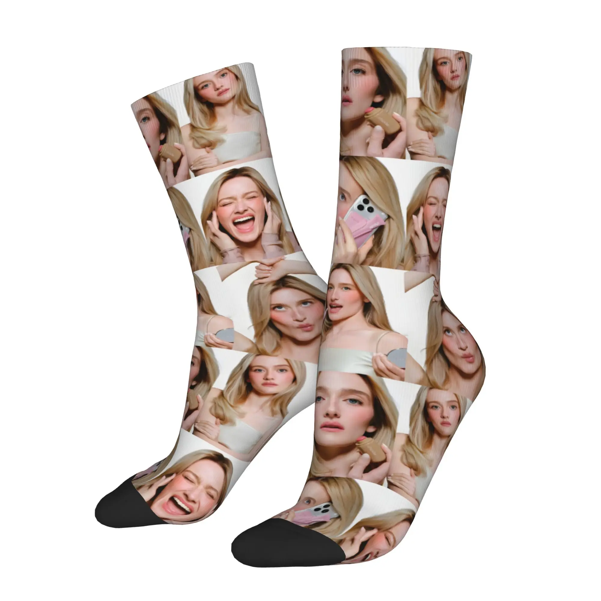 

1 Pair Funny Happy Men's Sock Sarah Pidgeon Vintage Harajuku Hip Hop Novelty Casual Crazy Sock Gift Printed