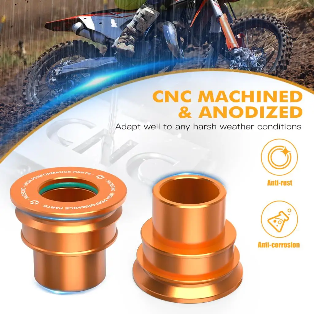 NICECNC-Colares do cubo dos espaçadores da roda traseira, 20mm, anel-O para KTM EXC 300 250 125 200 350 400 450 500 530 EXC-F XCW XCFW 2004-2023 2022