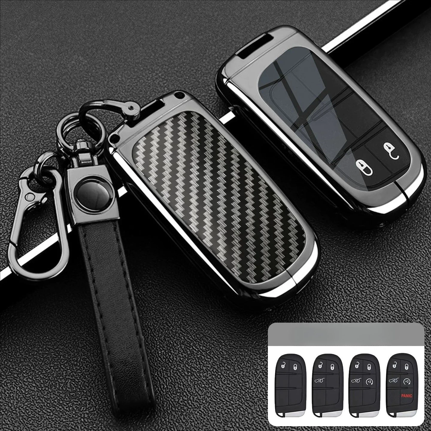 Zinc Alloy Car Key Case Cover Shell Protector Fob Holder for Jeep Grand Cherokee Renegade Compass Cherokee Commander Accessories