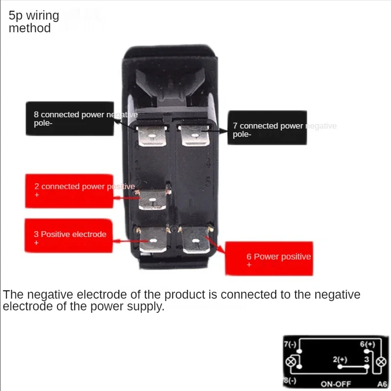 12V 20A 24V 10A Modified RV Yacht Switch RND ON OFF ON Self Locking Waterproof 7PIN Rocker Car Rocker Switch