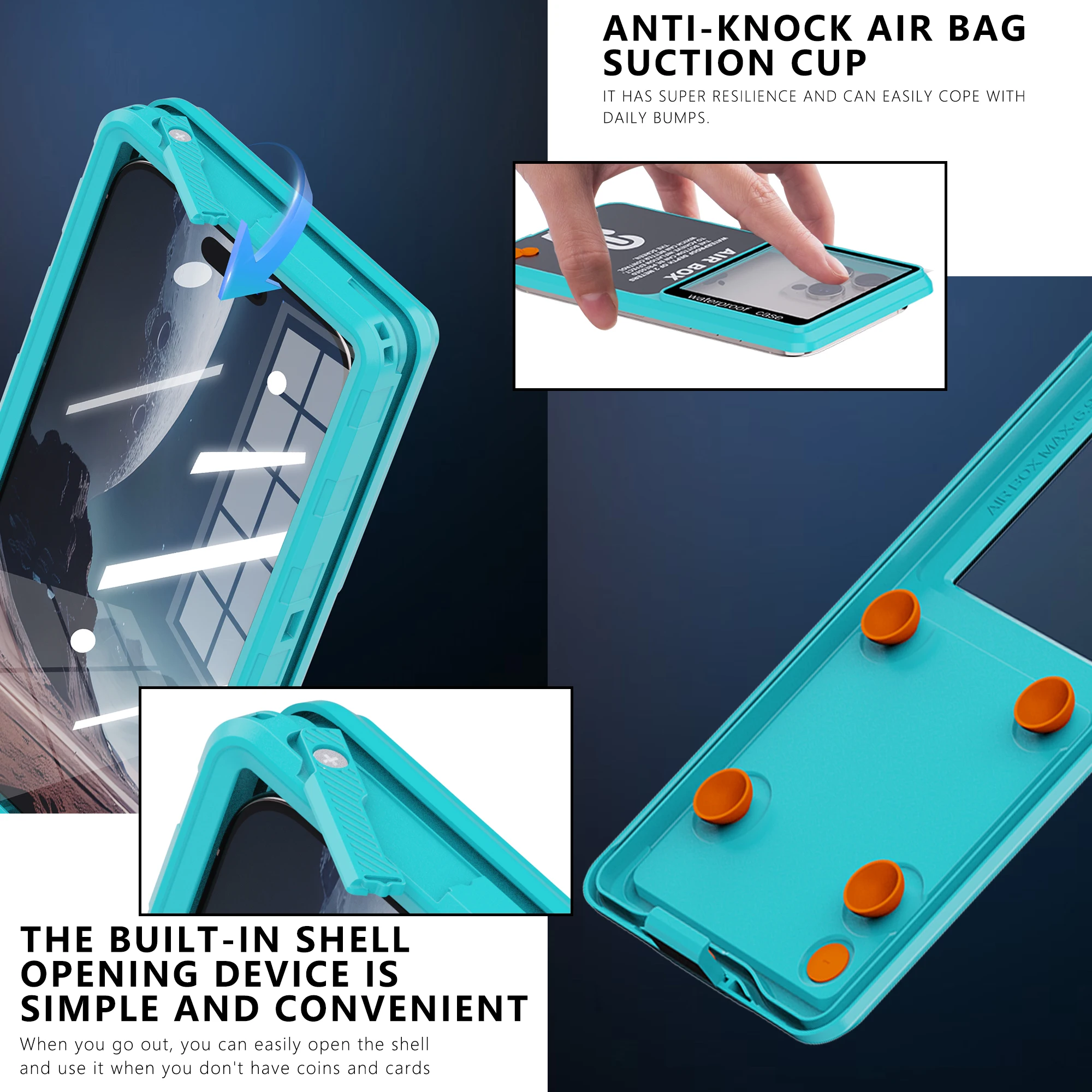 Touchscreen IP68 Wasserdichte Handytasche, Unterwasser-Schutzhülle mit Trageband, geeignet für Handys bis 6,9 Zoll. – Detail 5