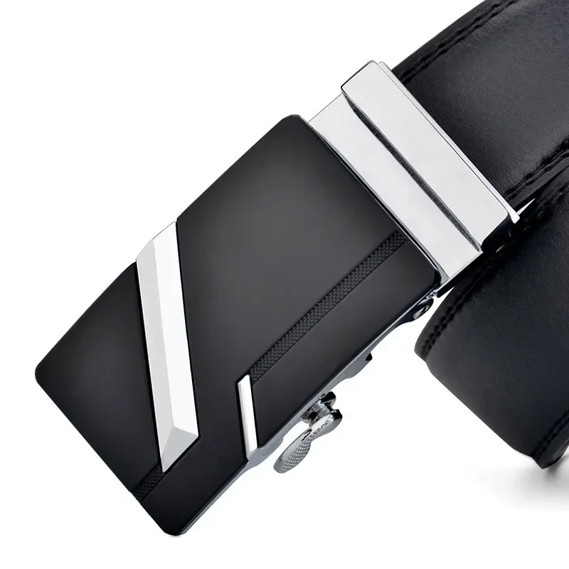 Hochwertiger Herren-Gürtel aus PU-Leder mit Metallschnalle, LANGE Plus-Größe 130 140 150 160 170 CM – Detail 5