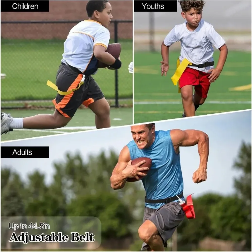 American Football Match Training Belt Adjustable Rugby Flag Tag Waist Strap Flag Adjustable Ribbon Professional Free Size Belt