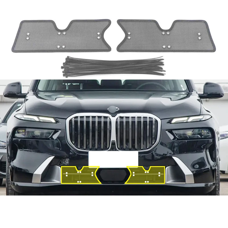 Car Front Grill Net Head Engine Protect Anti-insect for Bmw X7 G07 2017 2020 2021 2022 2023 2024 Water Tank Net Accessories Kit