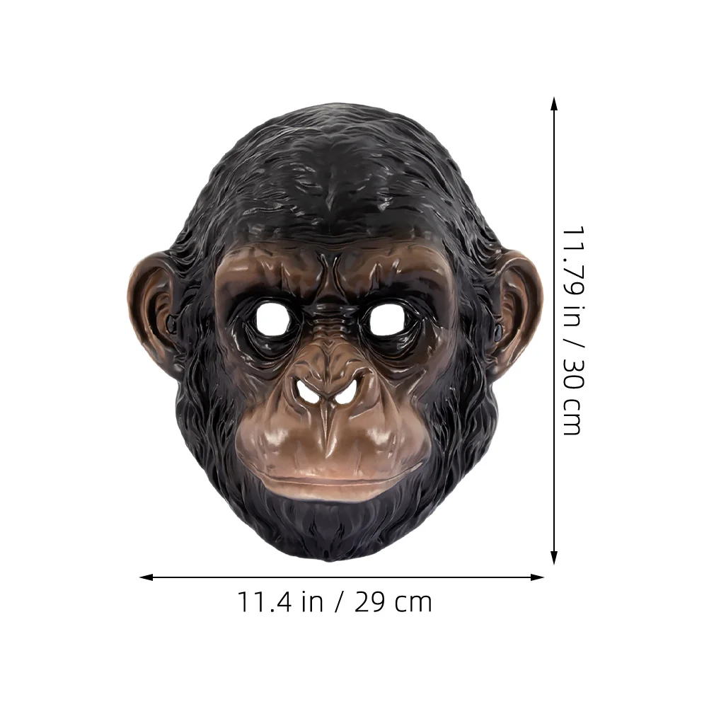 قناع غوريلا واقعي للبالغين، زي حفلة المهرجانات، تصميم حيوان مخيف، قناع تنكري لمناسبات الهالوين الخارجية #4
