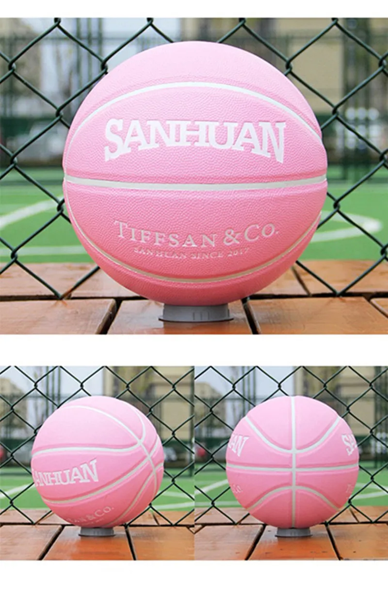 Girl's Birthday Present Basketball Outdoor Indoor Anti-Slip Waterproof PU Ball Training Professional Wear-Resistant Size 5 6 7