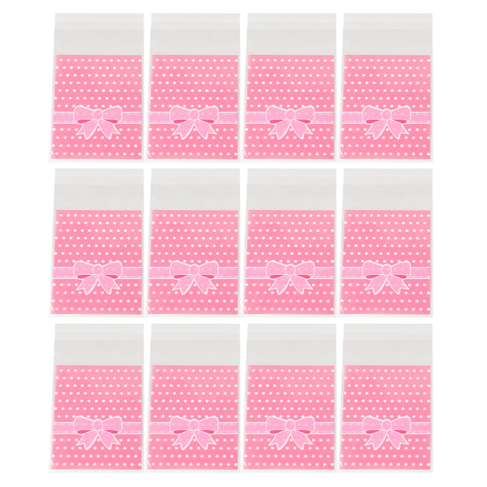 

Bowknot Packing Bag Candy Wrapping Plastic Cookies Storage Pouch Gift Party Holiday Goody Bags Treats Durable Sturdy
