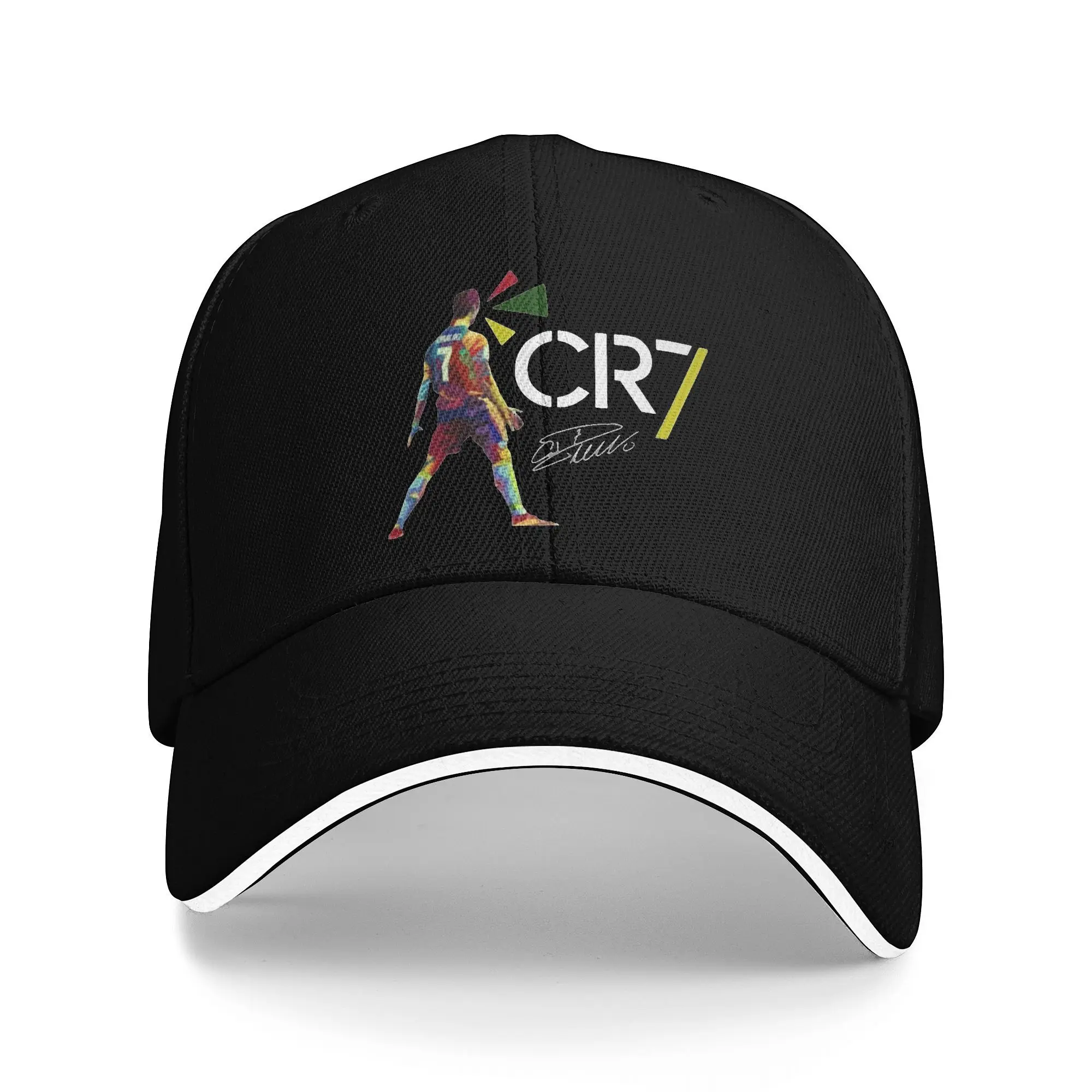 Cr7 Signature  Sandwich Caps Unisex Fashion Baseball Cap  Hats Breathable Snapback Caps Racing Cap Autumn Caps