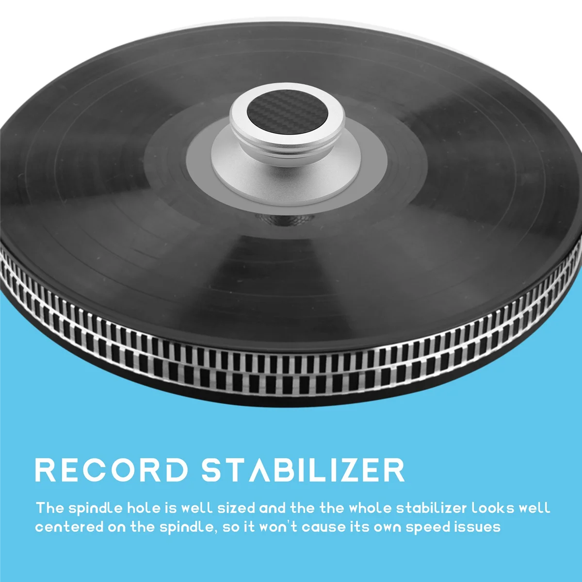 مثبت وزن قياسي مع وسادة واقية ناعمة ، قرص HiFi Vinyl LP ، ملف تعريف اللاعب ، الفضة