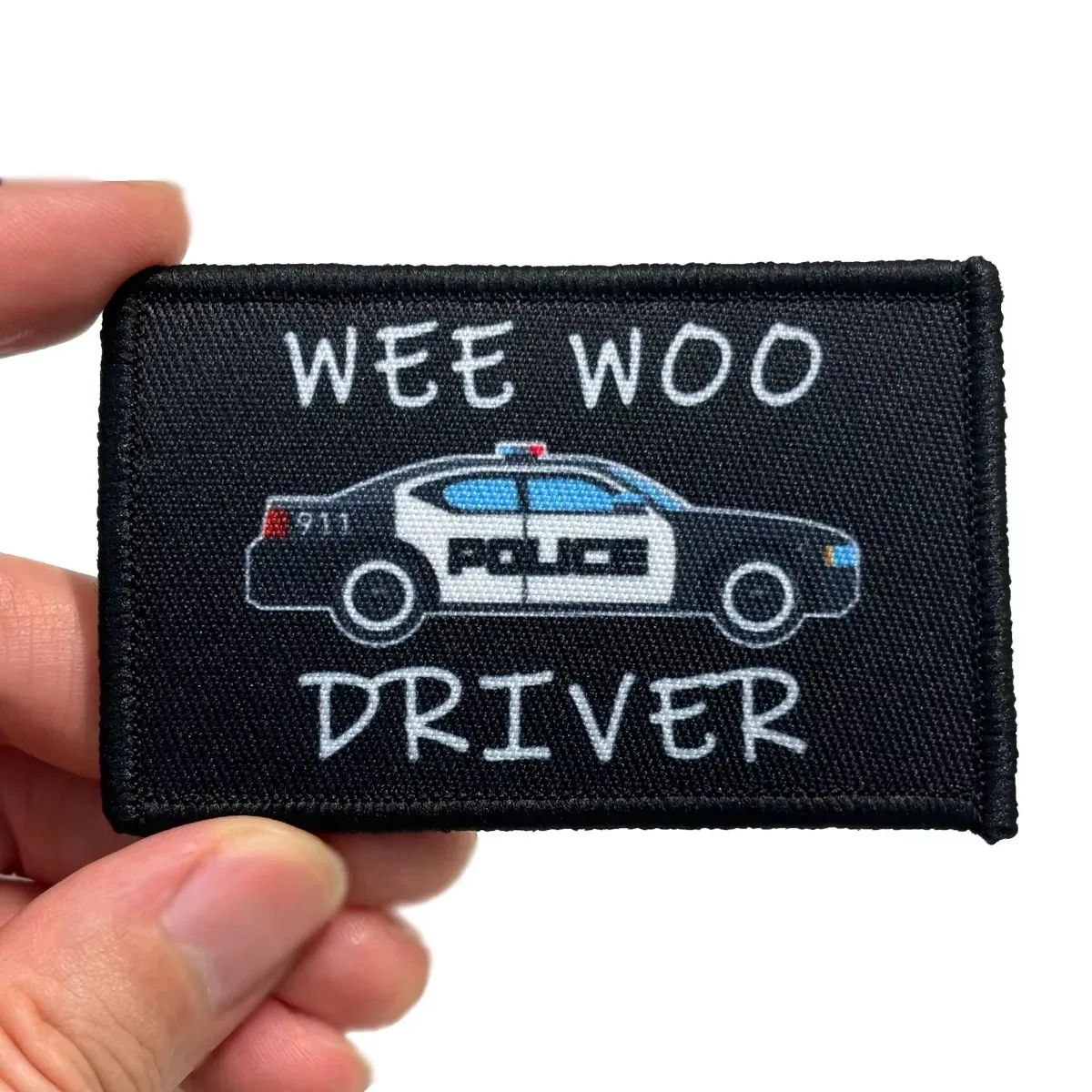 Wee Woo Driver Patch - Police Car, Ambulance EMT, or Fire Engine Driver - Funny 2