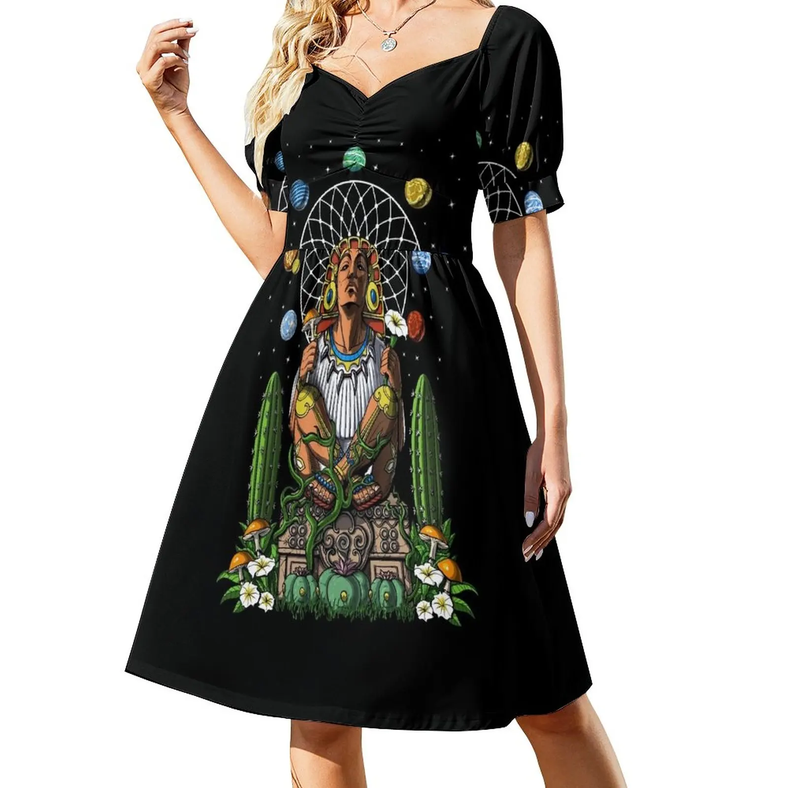 Aztec God Xochipilli Sleeveless Dress Women's dress dress summer 2023 women