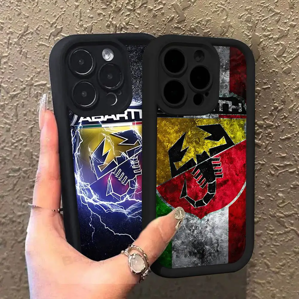 A-AbarthS-S LOGO Handyhülle für iPhone 17 16 15 14 13 12 11 Pro Max Mini Plus Weiche TPU-Rückabdeckung