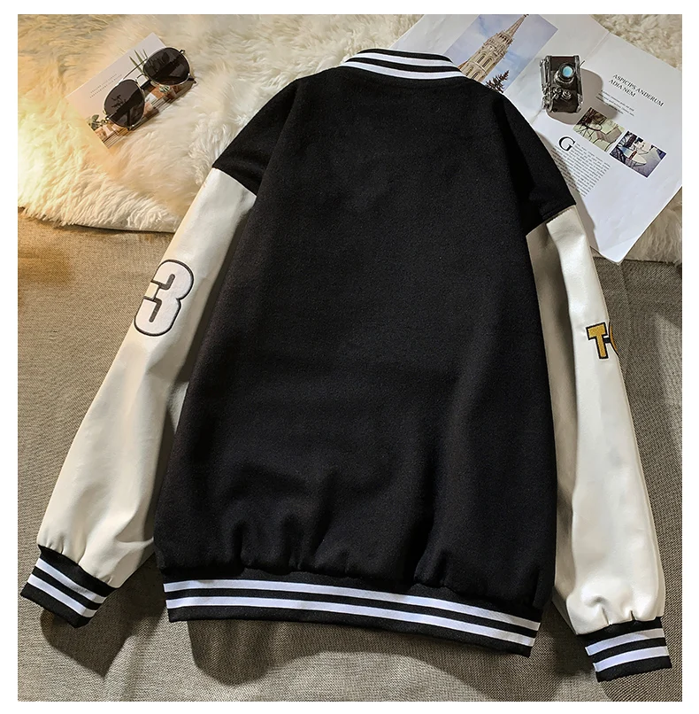 2024 New Teenager Sports Jacket Fashion Pattern Design Multi-element Collocation Street Hip Hop Coat Spring Men's Baseball Suit