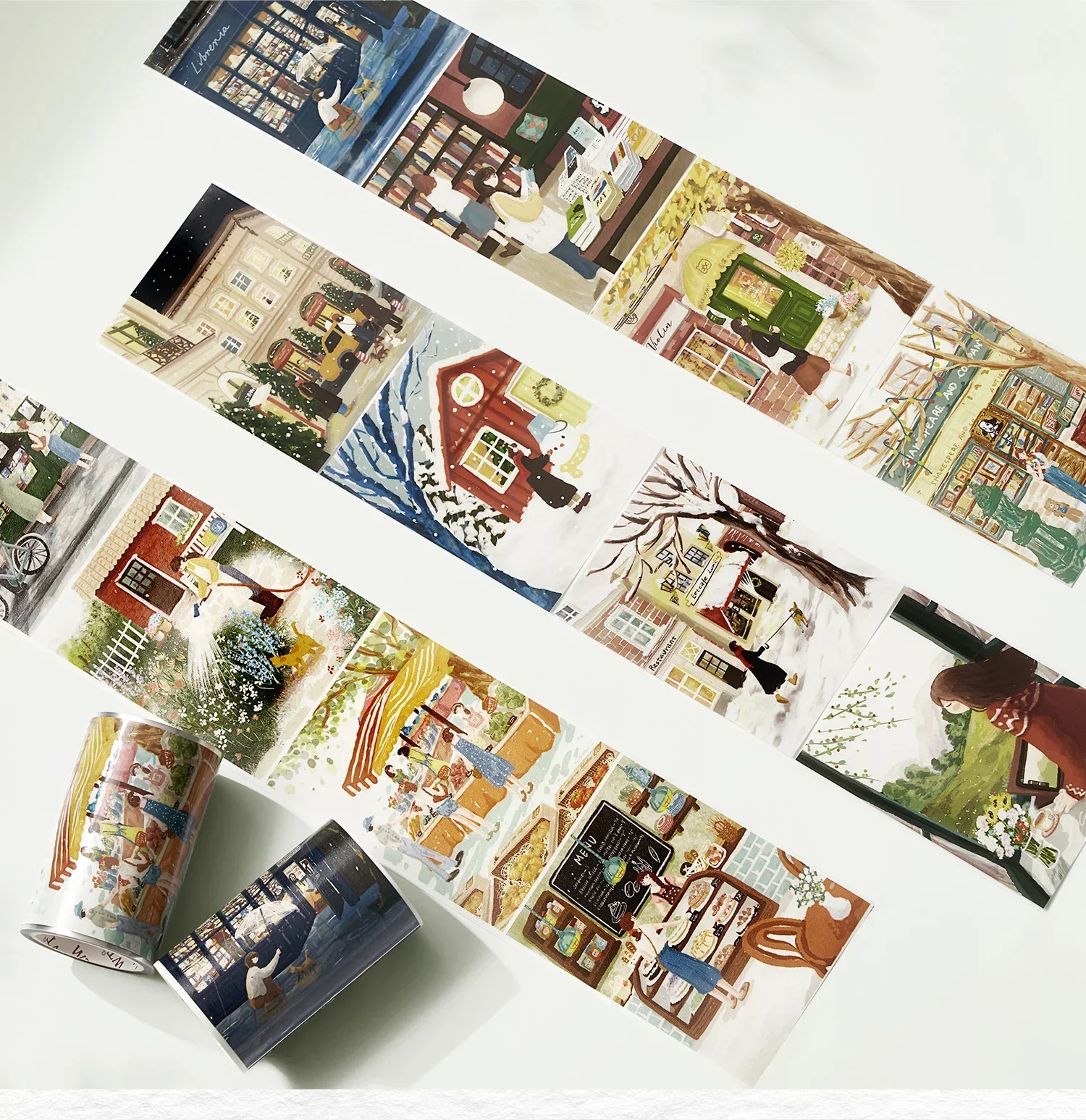 WT الحياة الشتوية الدافئة جولة يومية المناظر الطبيعية الحبر الخاص اشي PET الشريط #2