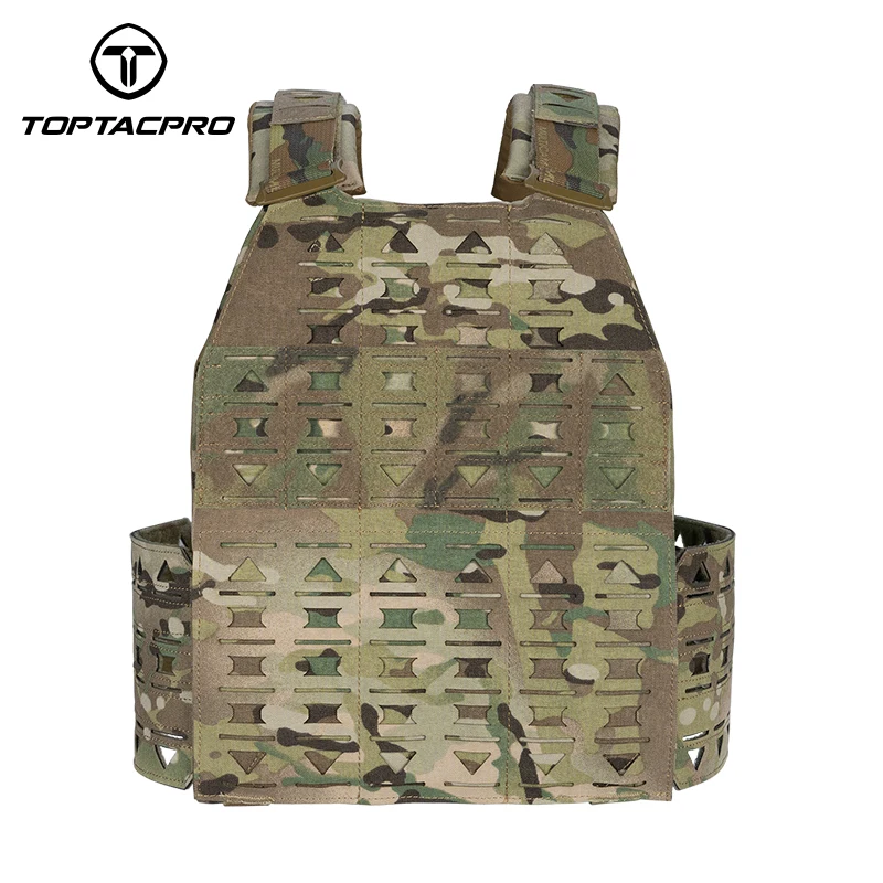 Kamizelka taktyczna TOPTACPRO JKC Airsoft Plate Carrier Laser Cut Magnetic Buckle Camo TP8301