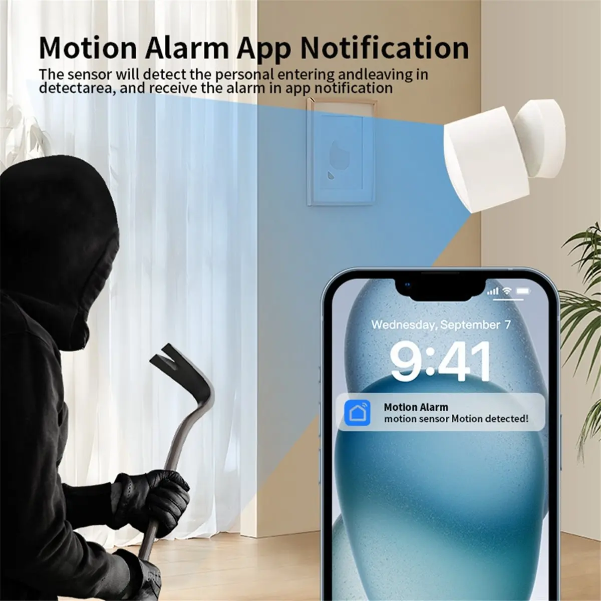 Tuya Zigbee Human Presence Sensor Respiratory Motion Detection Wireless Connection Smart Home Security Alarm