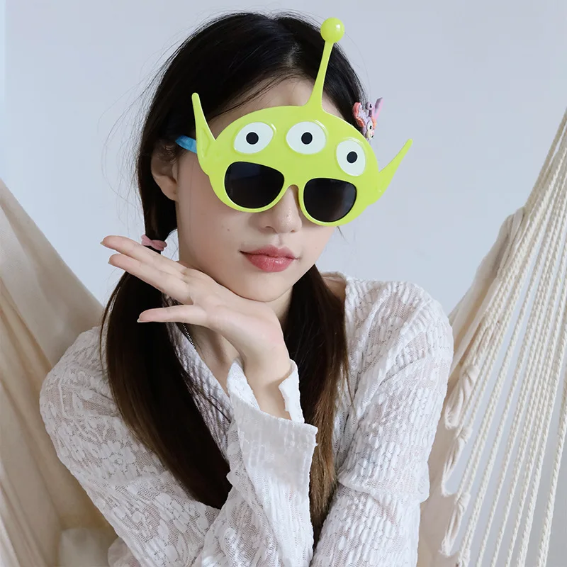 Disney Pixar Toy Story Alien Children Sunglasses Girl Kids Trendy Sunglasses Kawaii Cartoon 3D Glasses Funny Cosplay Gifts