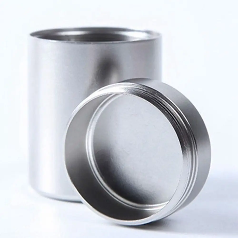 Round Small Aluminum Cans Metal Aluminum Cans Sealed Loose Tea Packaging Cans Airtight Smell Proof Container