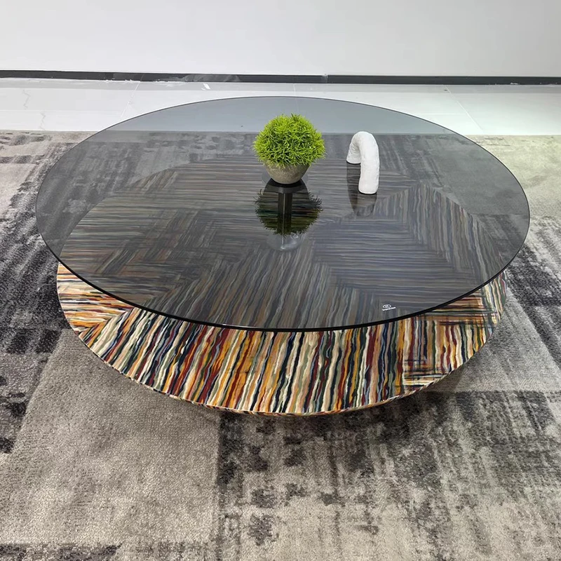 European Trendy Coffee Table Round Unique Minimalist Design Coffee Table Living Room Aesthetic Table De Salon Home Furniture