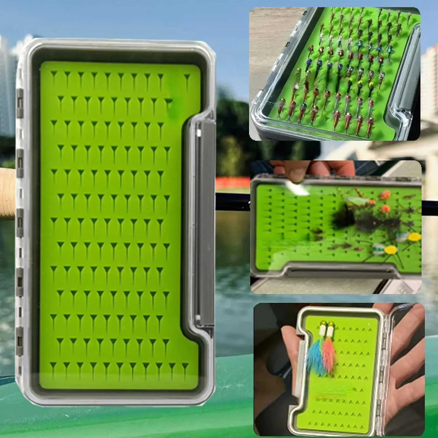 Fly Fishing Box Silicone Super Slim Waterproof Fly Fishing Tackle Trays Boxes Best Pocket