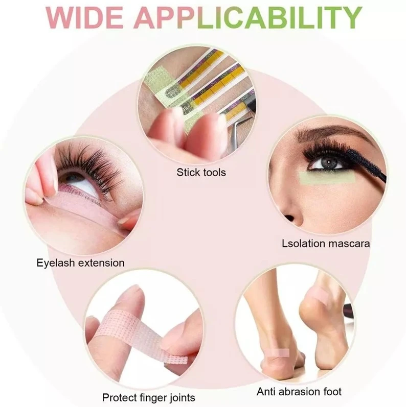Anjosirma medical eyelash extension non-woven tape 5pcs, breathable easy to tear tape , makeup tools , eyelash cosmetics